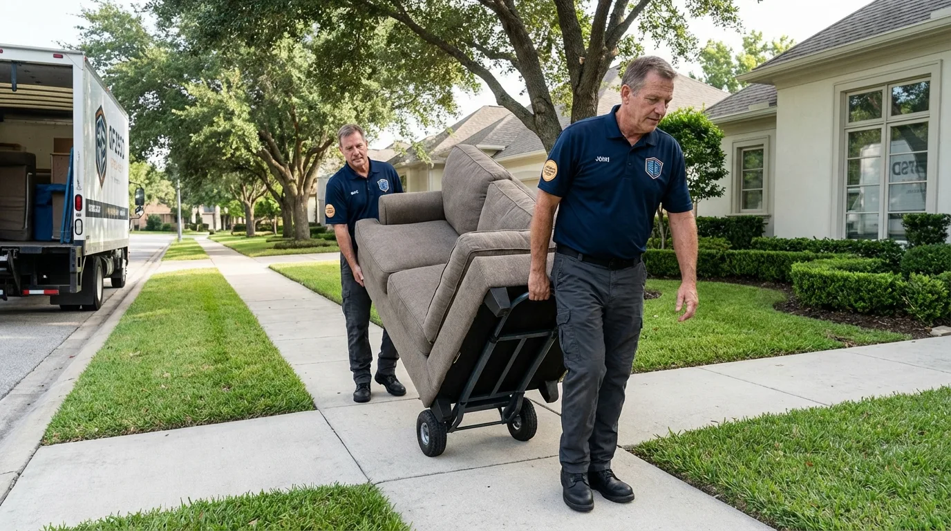 Local residential moving crew loading furniture in Tuskegee, AL